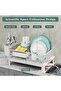 Dish Drying Rack for Kitchen, Space-Saving Dish Rack with 360 Degree Rotatable Swivel Drain, - 2