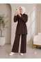 Women's Zehra Dress Modal Fabric Comfortable Fit Two-Piece Islamic Tunic Set Bottom Top Zippered Pants with Pockets Wide Legs Elastic Waist - 4