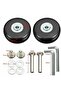 Four-piece luggage wheel set, heavy-duty 50mm silent rubber luggage wheel, universal replacement swivel wheels. - 5