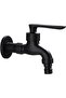 1 PC Black Pool Extender Washing Machine Faucet Thread G1/2' Stainless Steel Wall-Mounted Faucet - 2