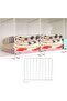 3-piece metal wardrobe shelf divider, wooden wardrobe divider, closet shelf, storage rack.