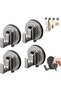 Upgraded suction cup hooks, suitable for door knockers, suction cup hooks for shower rooms, no-drill garland hooks, towel hooks (4-pack)