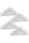 Triangular Metal Brackets White Iron Table Supports 4-Pack Connectors Furniture Corner Supports Fixing Cabinets Chairs Lightweight