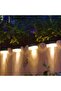 4-Pack Solar Fence Lights LED Wall Lights Outdoor IP65 Waterproof Warm Lights Backyard Garden Garage Path Lithium Battery Sensor - 4