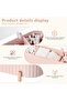 Cosmetic storage box, cotton swab storage box with lid, eyeshadow brush storage box, toiletries, makeup box (pink) - 3
