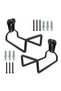 Garden hose bracket - Metal garden hose rack - Garden hose storage rack - Heavy-duty wall-mounted - Garden hose bracket - Black - 2-pack
