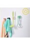 6 multi - functional silicone toothbrush holders, also for razor storage, waterproof, self - adhesive, wall - mountable or glass - mountable, eco... - 4
