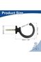 2-piece curtain hook set, wall-mounted curtain tieback hooks, decorative curtain fasteners, suitable for windows, clothing, hats, towels, silver. - 3