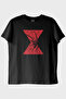 Blackwidow Red Spider Themed Printed Black T-Shirt