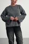 Women's Sparkly Furry Soft Tube Sleeve Oversized Knitwear Sweater Glc16235