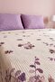 Purple Flora Double Printed Pique & Bedspread 210X230 cm - 3