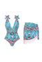 Tasseled Retro Swimsuit Pareo Set