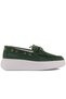 Sail Lakers - Green Suede Leather Lace-Up Women's Casual Shoes 104-5054-E233