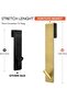 Suitable for Shower Door Hooks 7.5" Extended Frameless Glass Stainless Towel Robe 2pcs Gold - 3