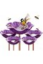 Bird Water Bottle - 14*14*65 cm - High-quality alloy material - Elegant floral design - Garden decoration - Pet supplies - Purple - 2
