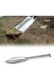 Portable gardening shovels, hand tools for weeding, digging and picking wild vegetables (two silver stainless steel shovels) - 3