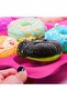 Silicone Donut Molds - Baking Mould - 3 Pieces - Green, Pink, Blue - Non-stick coating - Suitable for Tarts, Muffins - 6 Cavities - 3
