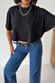 Crep Women's Oversize Crop T-Shirt Viscose Lycra Single Jersey Loose Basic T-Shirt - 4