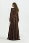 Drapeli Otrişli Dress with Floral Detail - Brown - 4