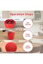 Cherry Pitter - Multiple cherry seed remover, labor-saving push-down cherry pitter tool pit remover (red) - 4