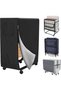 Folding blanket, storage cover, black, 99 x 38 x 114 cm, waterproof, dustproof cover, dust cover for guest beds, storage cover