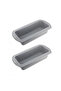 2-Pack Rectangular Silicone Cake/Toast Bread Mold Baking Kitchen Baking Pan - Gray