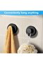 Suitable for Suction Hooks 2 Pieces Wall Suction Cup Waterproof ABS Removable Reusable Black - 3