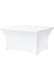 6-foot tablecloth - Stretch-fit rectangular tablecloth, washable, suitable for parties, picnics, and weddings (white).
