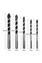 5-Piece Professional Glass Tile & Concrete Drill Bit Set, Includes Woodworking Bits (Multiple Sizes: 6, 8, 10, 12mm) - 2
