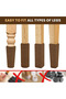 24-pack elastic knitted felt chair leg covers for floor and furniture protection (brown) - 2