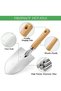 Aluminum Mini Gardening Hand Trowel with Wooden Handle, graduated scale shovel for planting & weeding. - 4
