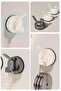 5-Pack Heavy-Duty Vacuum Suction Cup Wall Hooks (grey). - 4