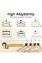 60-pack of coat hanger hooks, black coat hanger connecting hooks, heavy-duty coat hanger hooks, space-saving. - 4