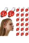 Ladybug Hair Clips - Insect Hairpins - Suitable for Everyday Wear - Pack of 20 - 8.9 x 6.9 cm - Red and Black