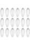 100 pieces of 2-inch silver-toned metal oval hair clips, small, delicate and cute women's hair accessories