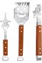 8-in-1 multi-functional barbecue tool set, 3-piece stainless steel outdoor barbecue spatula set, suitable for men's barbecues.