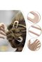 U-shaped hair clips - French style hair clips - Elegant hairstyles - High-quality metal - Pack of 3 - Gold and silver powder - 5