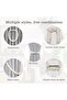 Two-piece magnetic curtain tieback set, beige, hand-woven, suitable for home and office window décor. - 3
