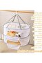 2-Tier Foldable Drying Basket Rack – Hanging Mesh Net with Zippers, For Fruit, Seeds, Vegetables, Fish, Clothes & Dolls - 5