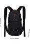 Reflective bicycle backpack 15L LED flash backpack 500mAh cycling USB rechargeable safety bag with signal light, for cycling & running, black - 2
