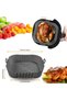 7.75-inch silicone air fryer basket, soft and reusable square silicone air fryer liner - 4