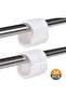 24-piece pack - Curtain tracks - Shower curtain hooks - Curtain rod hooks - Plastic curtain hooks - Curtain hooks - White - 4