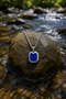 Men's Steel Necklace - Premium Quadrilateral Design with Lapis Stone Stainless Steel • Gift for Lover • Gift for Spouse Necklace - 6