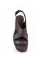 Women's Brown Cross-Strapped Buckle Flat Sole Casual Summer Sandals