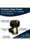 Garden Hose Shut-Off Valve Brass Heavy Duty Water Hose Valve Durable End Connector Easy-Open Close Lever 3 Pieces - 3