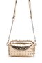 Trok Detailed Chain Strap Women's Crossbody Bag Romeo Gold Patent Leather - 5