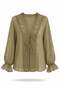 Olive Lace Detailed Tie-Up Shirt 5108