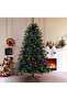Artificial Christmas Tree 1.2M/1.5M/1.8M/2.1M/2.4M/3M With Branch Tips, Xmas Tree With 3 Different Lighting Modes, Easy Assembly with Metal Stand and Hinged Branches - 5