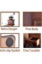 Manual coffee grinder with cork stopper – adjustable grind – wooden base – ceramic teeth - 4