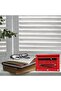 3-Hole B5 Oxford Cloth Binder Pencil Case Transparent Black Red Alloy Bag - 2
